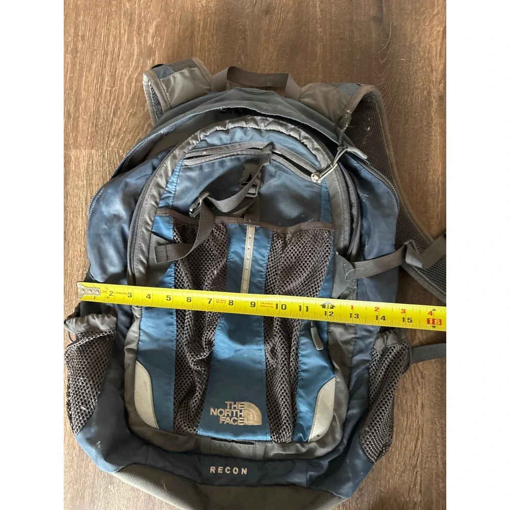 The North Face Recon Backpack Navy Blue Grey Hiking School Travel Bag